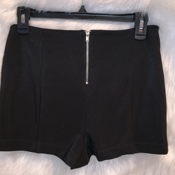 Black High Waisted Shorts - Picture 3 of 3